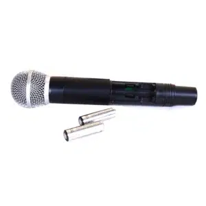 Micrófono inalámbrico doble Scorpion SMU-N5000, sistema UHF 200 frecuencias, 50m alcance y auto-canal IR