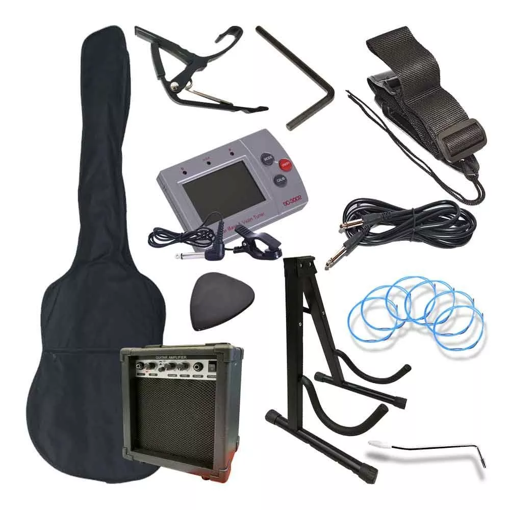 Pack guitarra eléctrica Scorpion PAC-63VR verde vintage con amplificador y accesorios incluidos