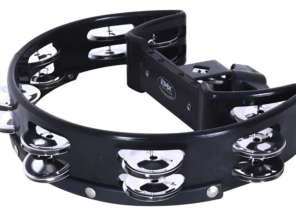 Pandero batería simple RMX PSB53N en media luna, plástico resistente, barra de goma y montaje en hi-hat