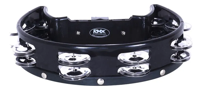 Pandero batería simple RMX PSB53N en media luna, plástico resistente, barra de goma y montaje en hi-hat
