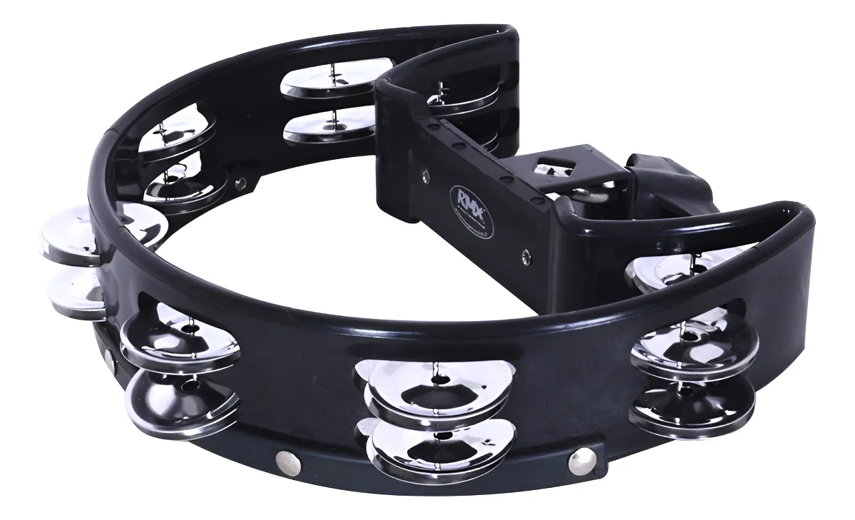 Pandero batería simple RMX PSB53N en media luna, plástico resistente, barra de goma y montaje en hi-hat
