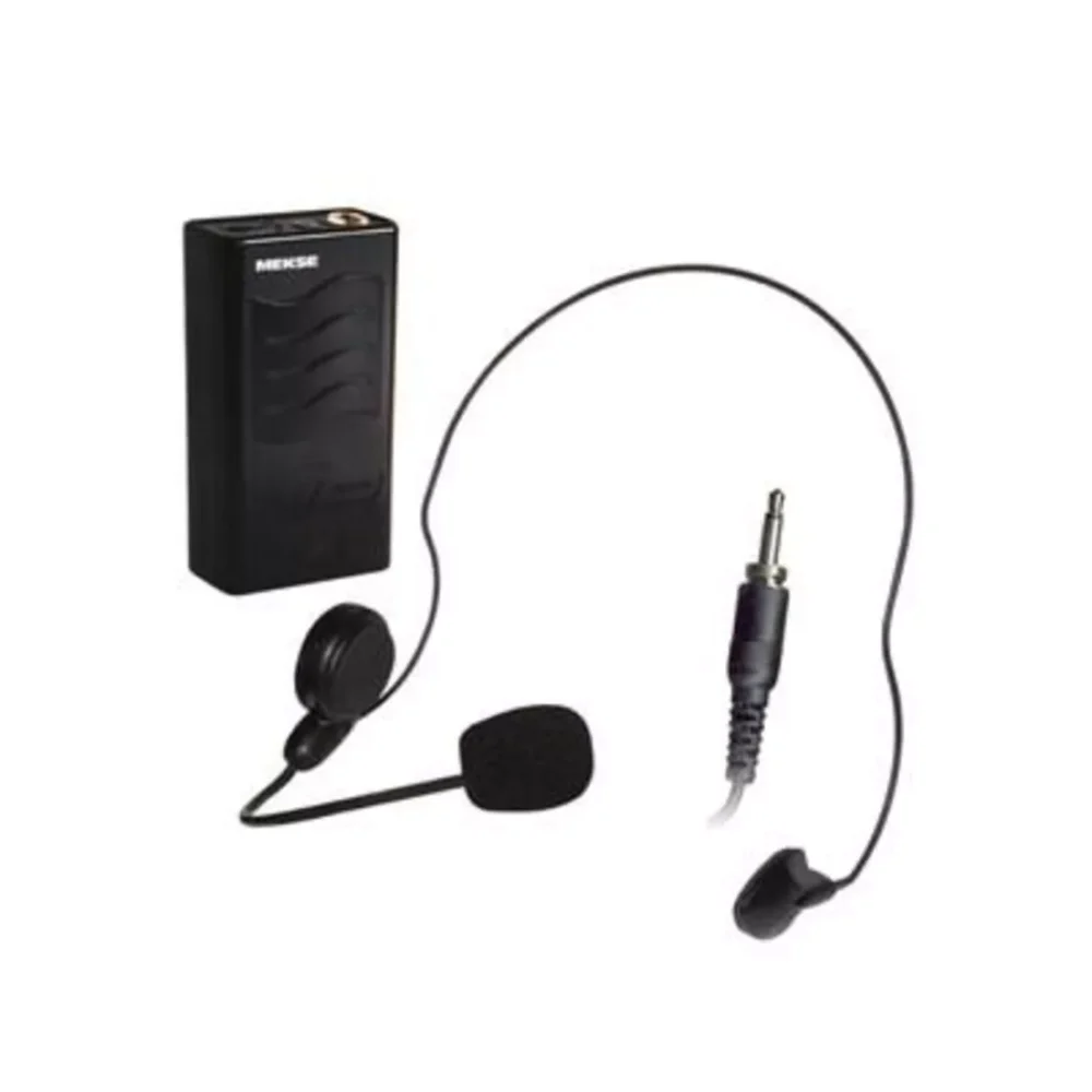 Micrófono inalámbrico de cintillo Mekse MK-1400, VHF 210-270MHz con receptor fijo y alcance de 30 metros