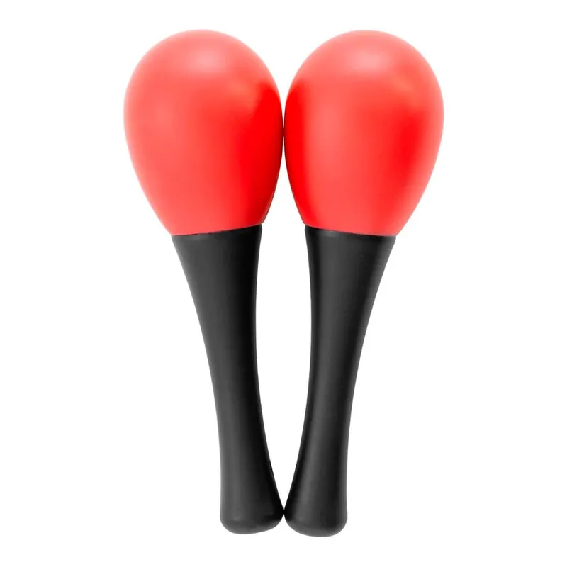 Par de sonoras / maracas RMX SRK-134 rojas infantiles 13×4 cm en plástico resistente