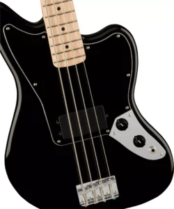 Bajo eléctrico Squier Jaguar Bass H Affinity Black con cápsula humbucker cerámica y diapasón de arce