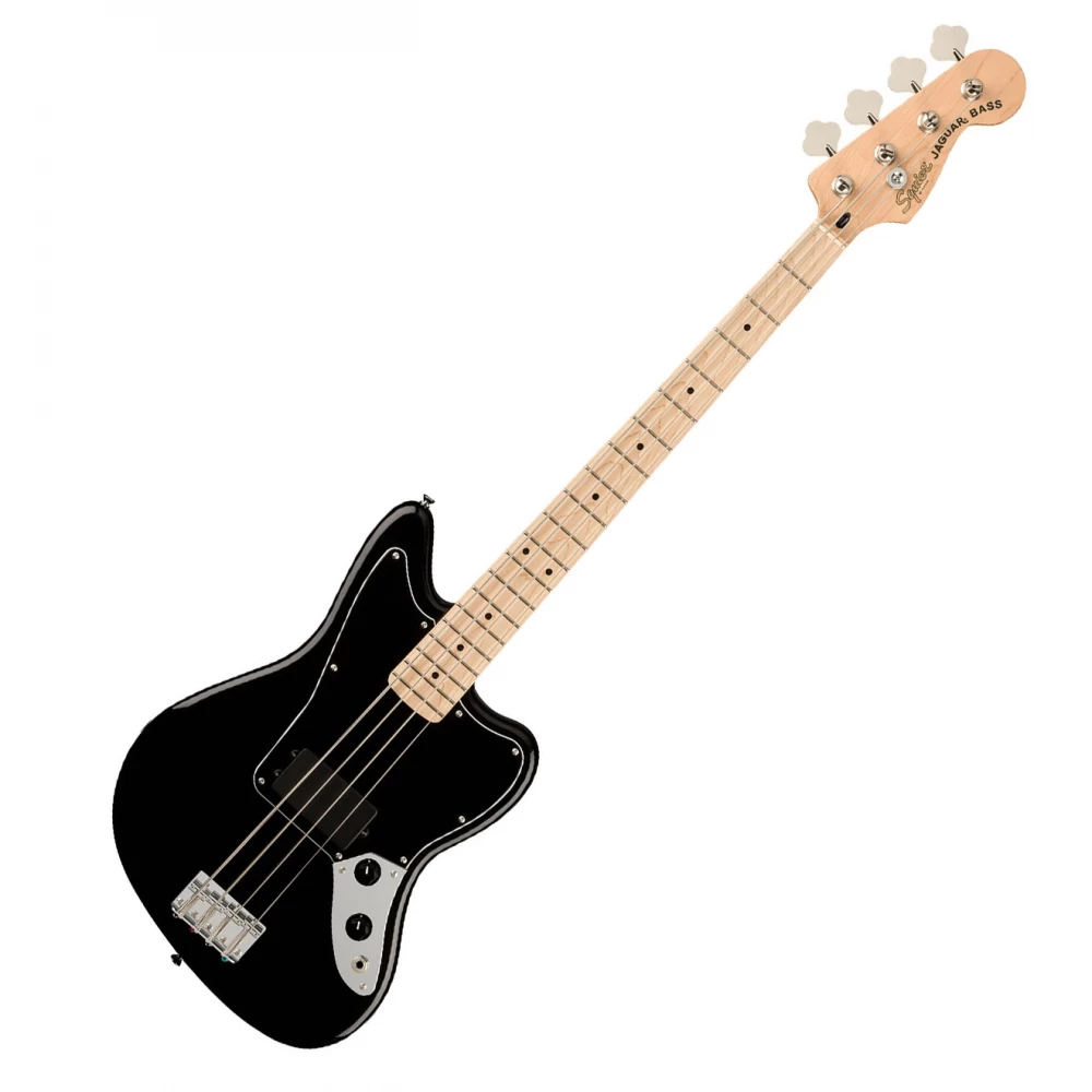 Bajo eléctrico Squier Jaguar Bass H Affinity Black con cápsula humbucker cerámica y diapasón de arce