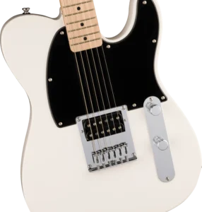 Guitarra eléctrica Squier Sonic Esquire H Arctic White, cuerpo álamo, mástil arce, pastilla humbucker, puente rígido de 6 selletas