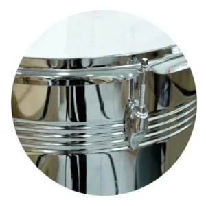 Timbaleta RMX cromada 14 y 15 pulgadas modelo XRD-1415CR con cencerro, atril, baquetas y llave