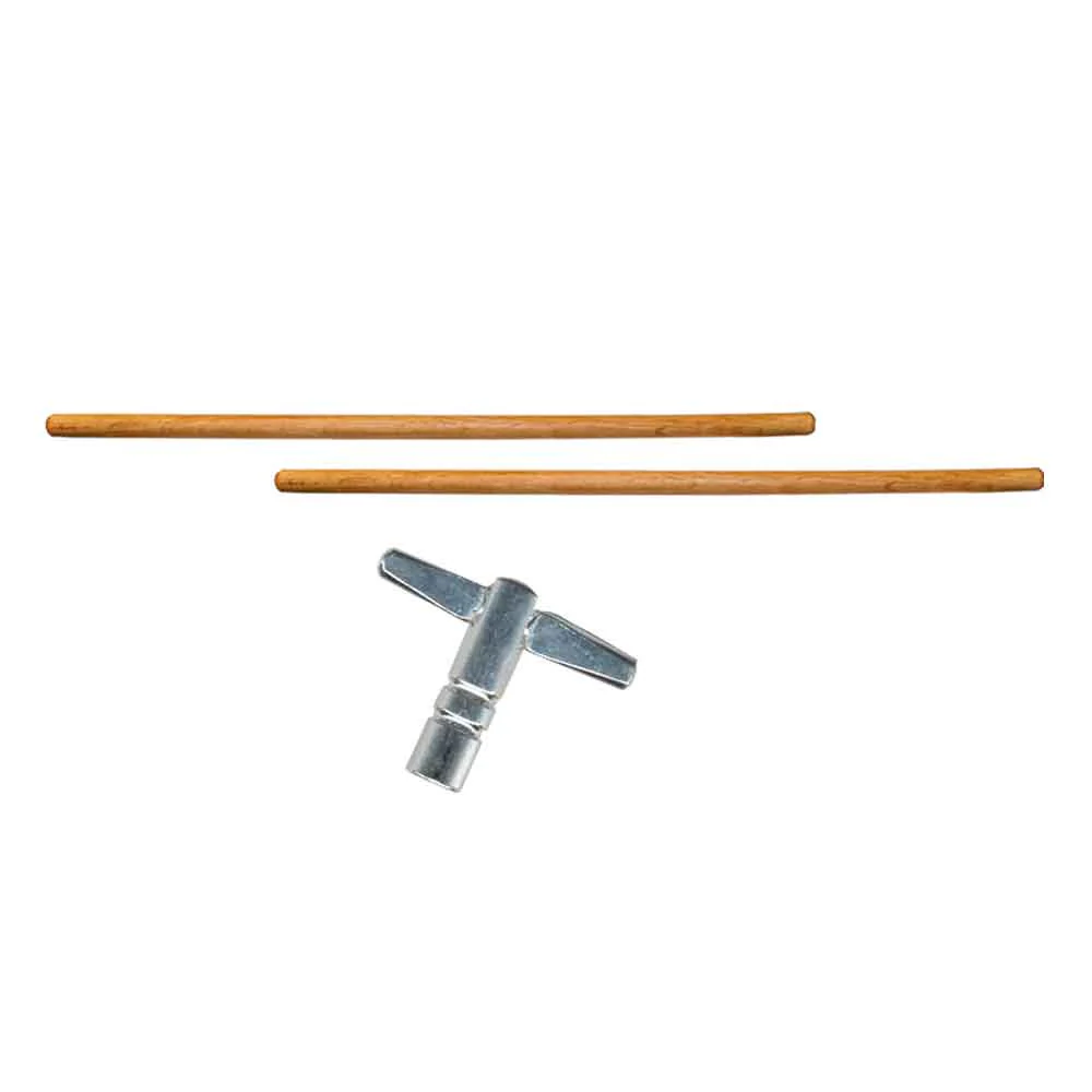 Timbaleta RMX cromada 14 y 15 pulgadas modelo XRD-1415CR con cencerro, atril, baquetas y llave