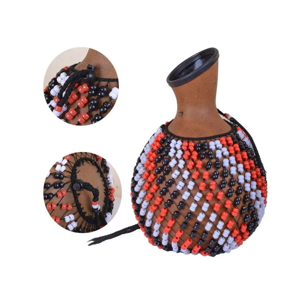 Xequerê o Shekere de 30 cm RMX Shar-29 hecho a mano en fibra de vidrio con cuentas