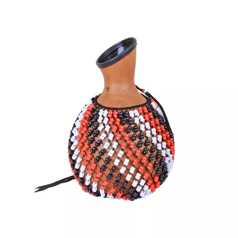Xequerê o Shekere de 30 cm RMX Shar-29 hecho a mano en fibra de vidrio con cuentas