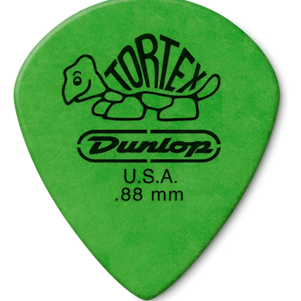 Uñeta Dunlop Tortex Jazz III XL verde 0.88mm pack 12 unidades