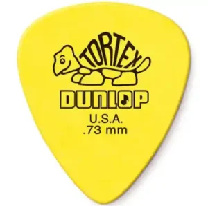 Pack 12 uñetas Dunlop Tortex 0.73mm color amarillo