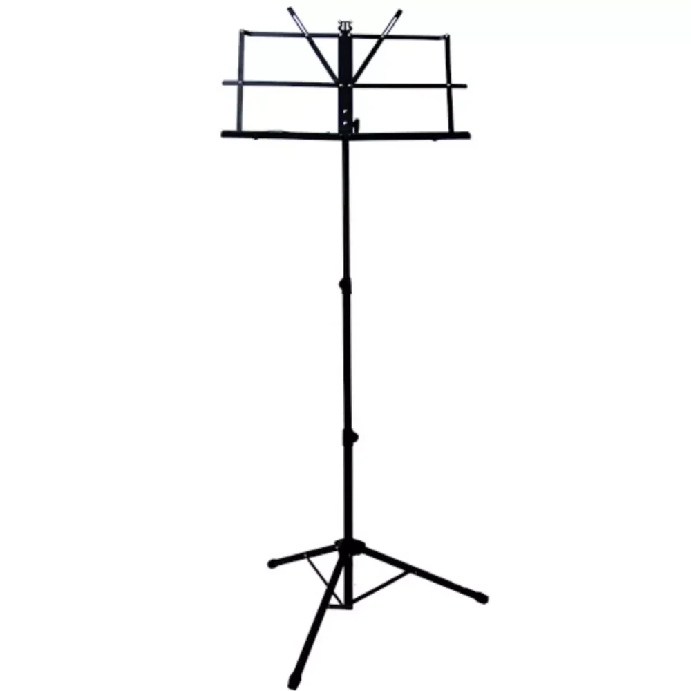 Atril Fzone FZS-02 negro ajustable y plegable para partituras