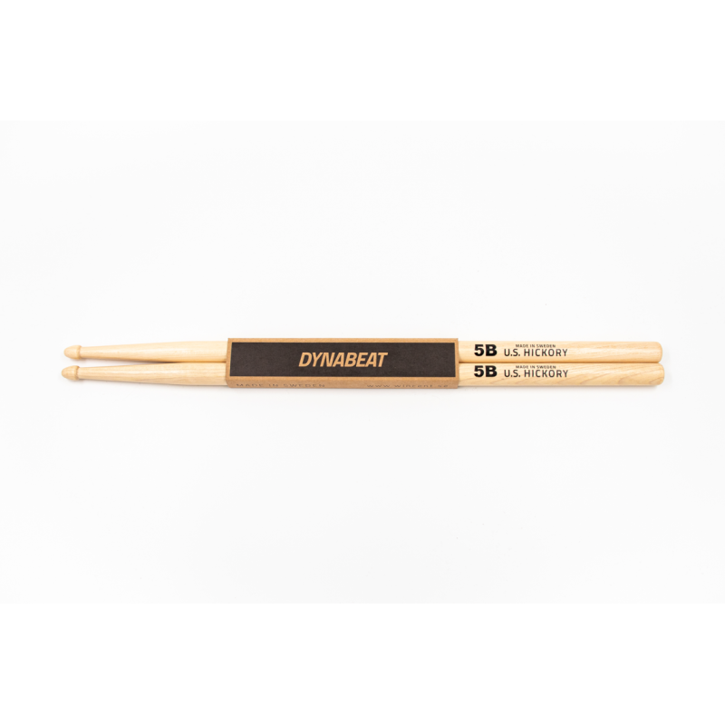 Baqueta Dynabeat 5B hecha en Suecia con hickory seleccionado