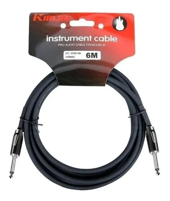 Cable Kirlin IPC-201B/BK plug a plug 6 metros negro