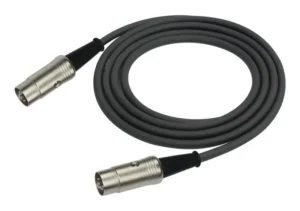 Cable Kirlin MD-561-2M/BK MIDI 2 metros con conectores metálicos niquelados