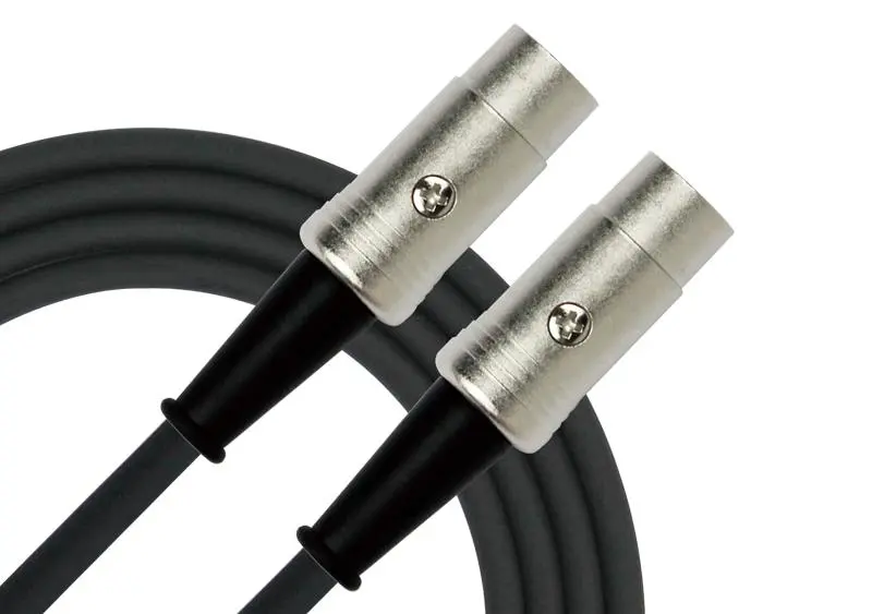 Cable Kirlin MD-561-2M/BK MIDI 2 metros con conectores metálicos niquelados