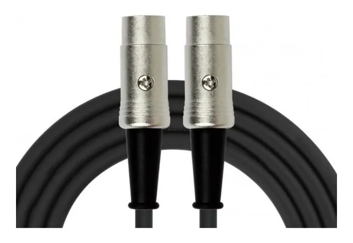 Cable Kirlin MD-561-3M/BK MIDI 3 metros con conectores metálicos niquelados