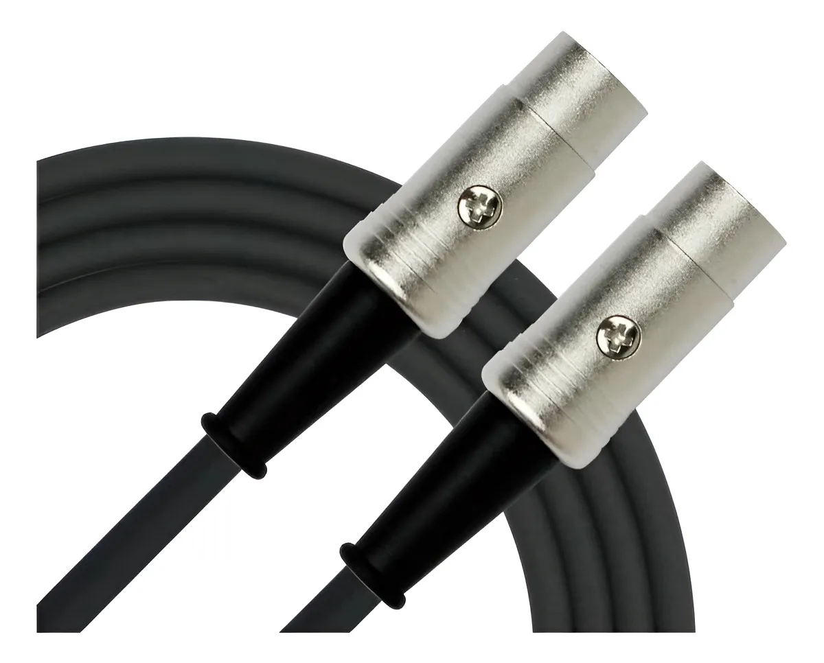 Cable Kirlin MD-561-6M/BK MIDI 6 metros con conectores estándar de 5 pines