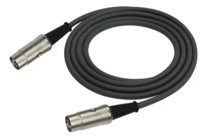 Cable Kirlin MD-561-6M/BK MIDI 6 metros con conectores estándar de 5 pines