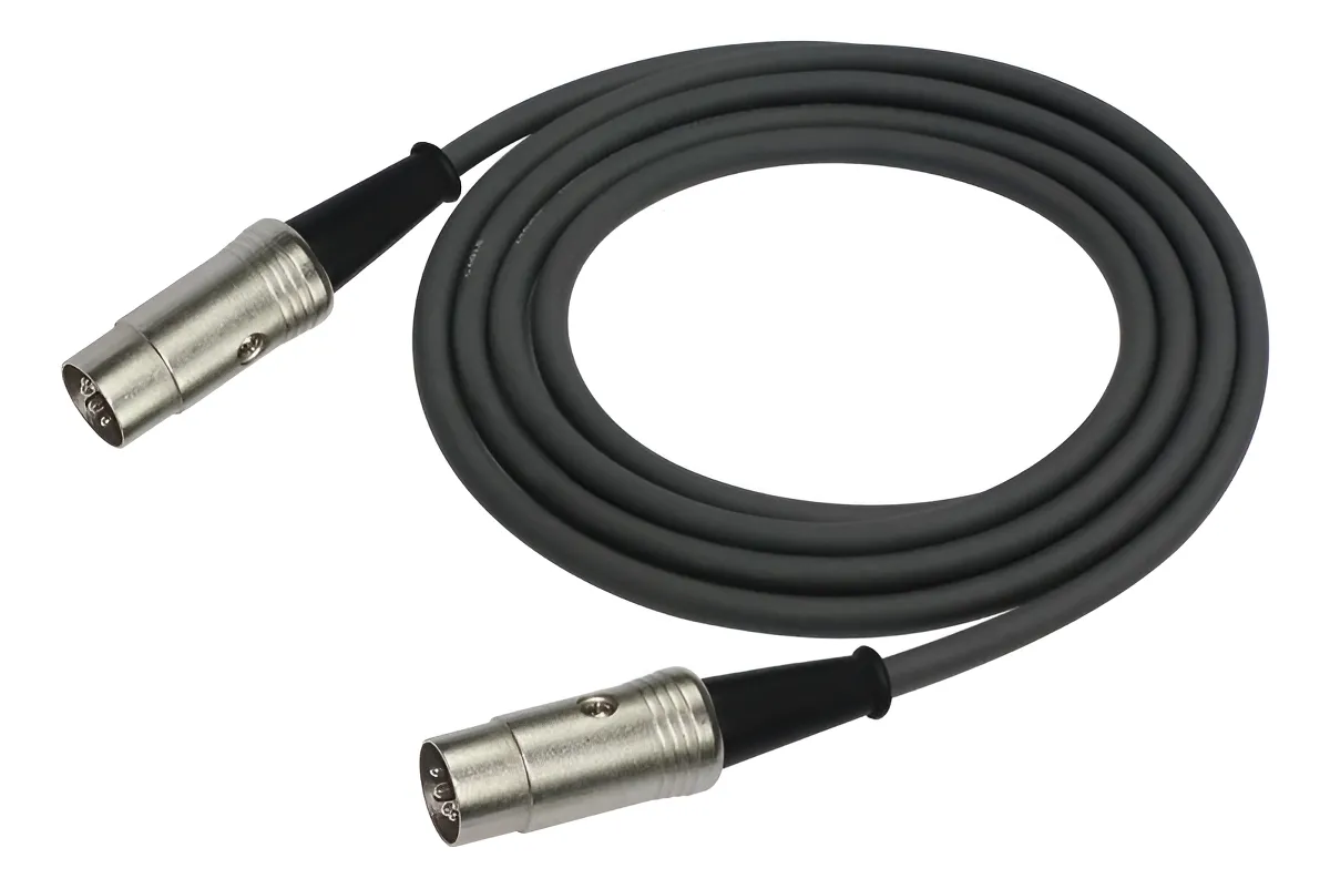Cable Kirlin MD-561-6M/BK MIDI 6 metros con conectores estándar de 5 pines