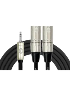Cable Kirlin Y-370PRL-1M mini plug 3.5 mm a 2XLR macho 1 metro