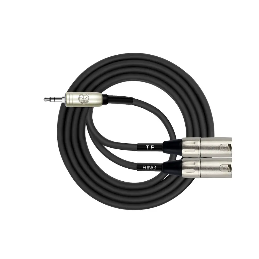 Cable Kirlin Y-370PRL-1M mini plug 3.5 mm a 2XLR macho 1 metro