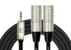 Cable Kirlin Y-370PRL/BK Mini Plug 3.5 mm a 2 XLR Macho 3M negro