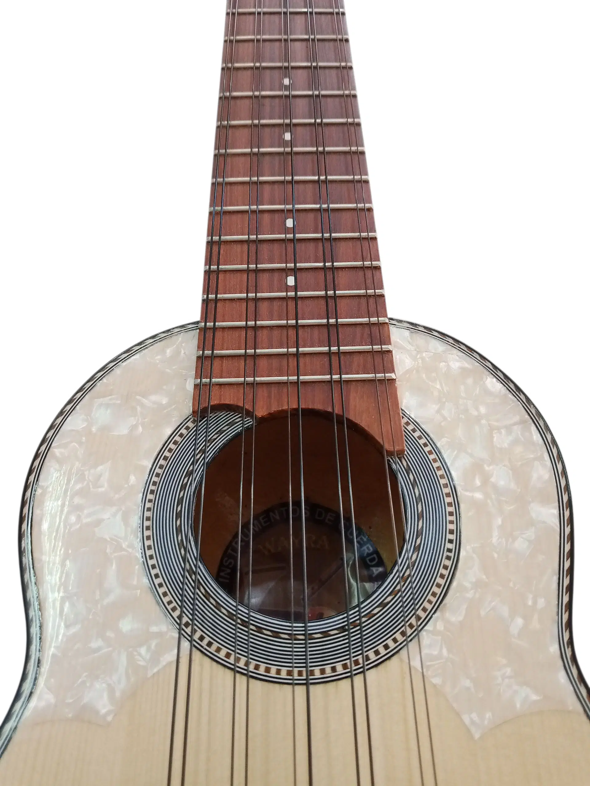 Charango Wayra Inca tallado a mano en madera de naranjillo con diseño ancestral