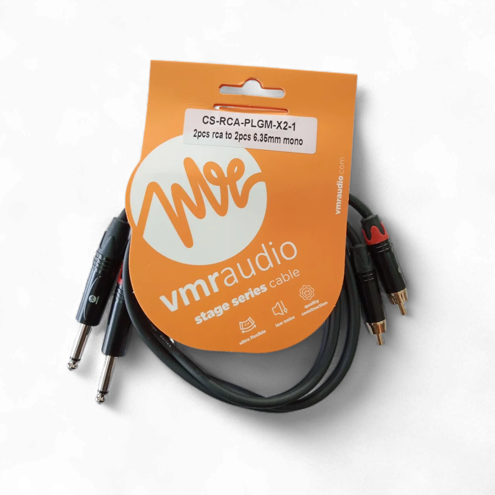 Cable VMR Audio 2× RCA a 2× plug mono 1 metro
