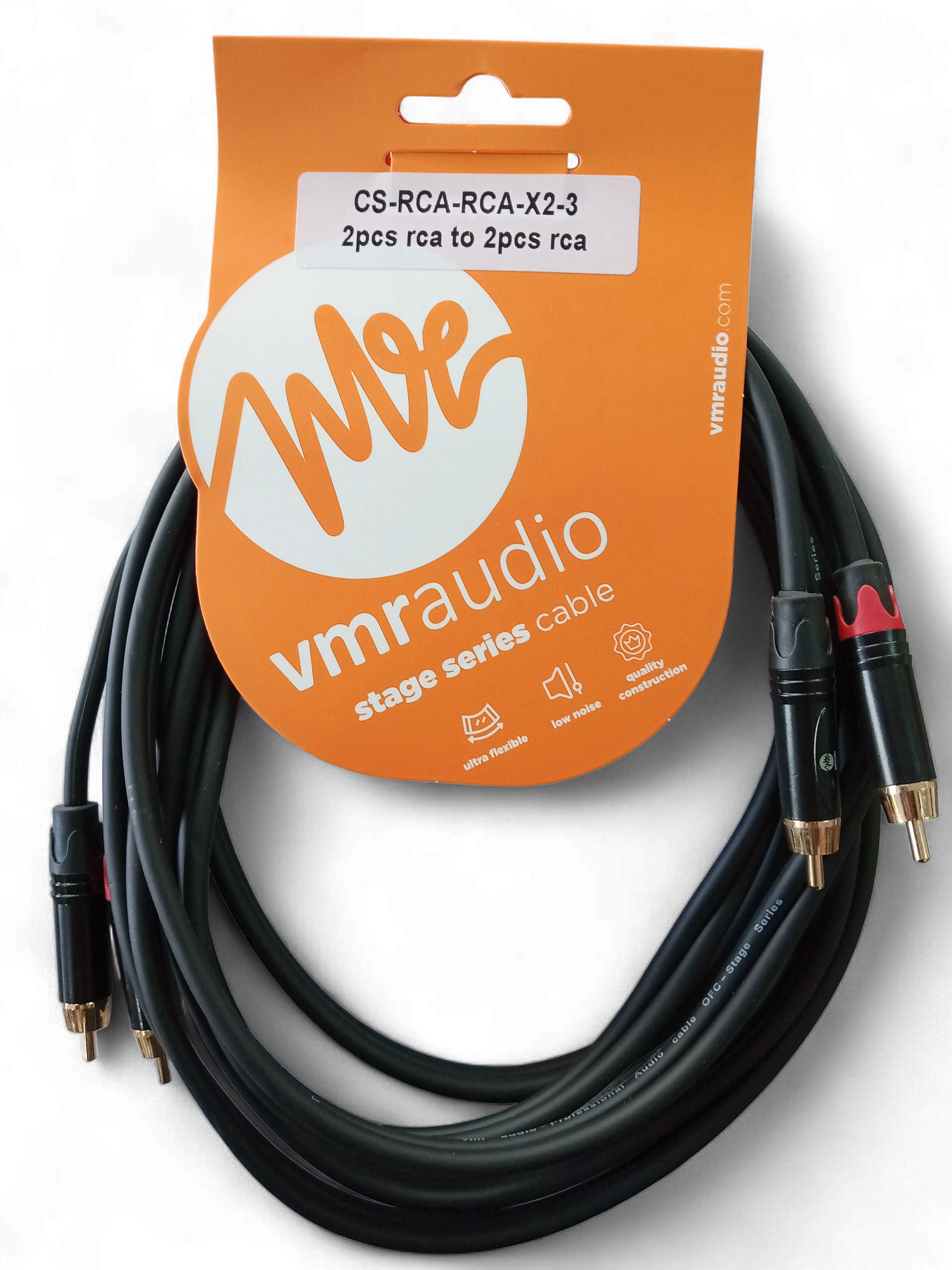 Cable VMR Audio 2×RCA a 2×RCA 3 metros