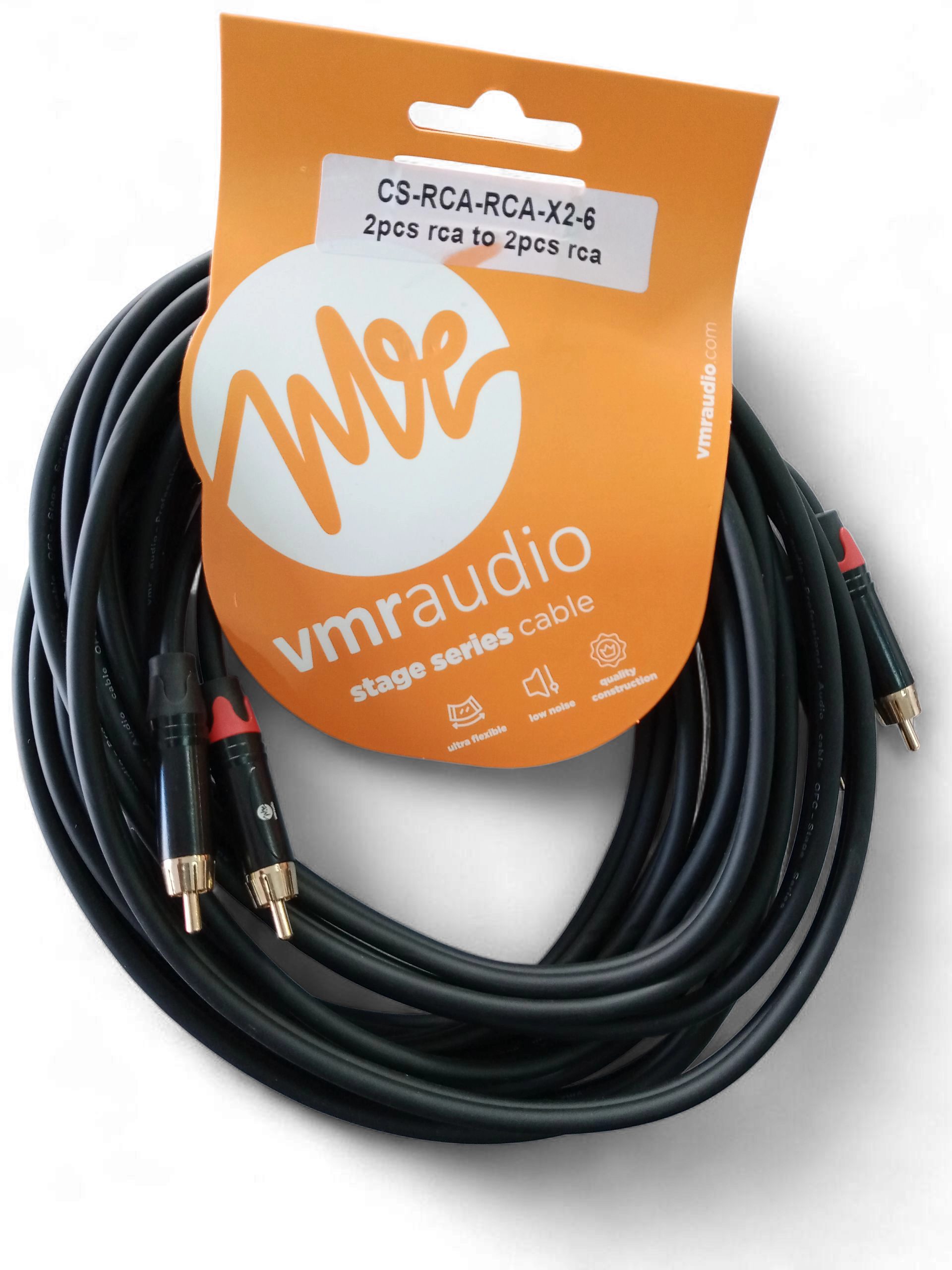 Cable VMR Audio 2×RCA a 2×RCA 6 metros profesional