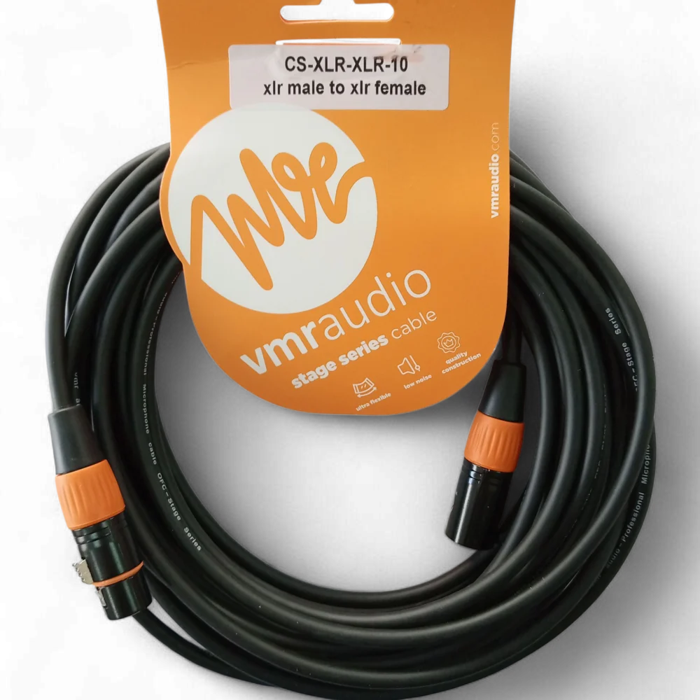 Cable de micrófono VMR Audio XLR hembra a XLR macho 10 metros