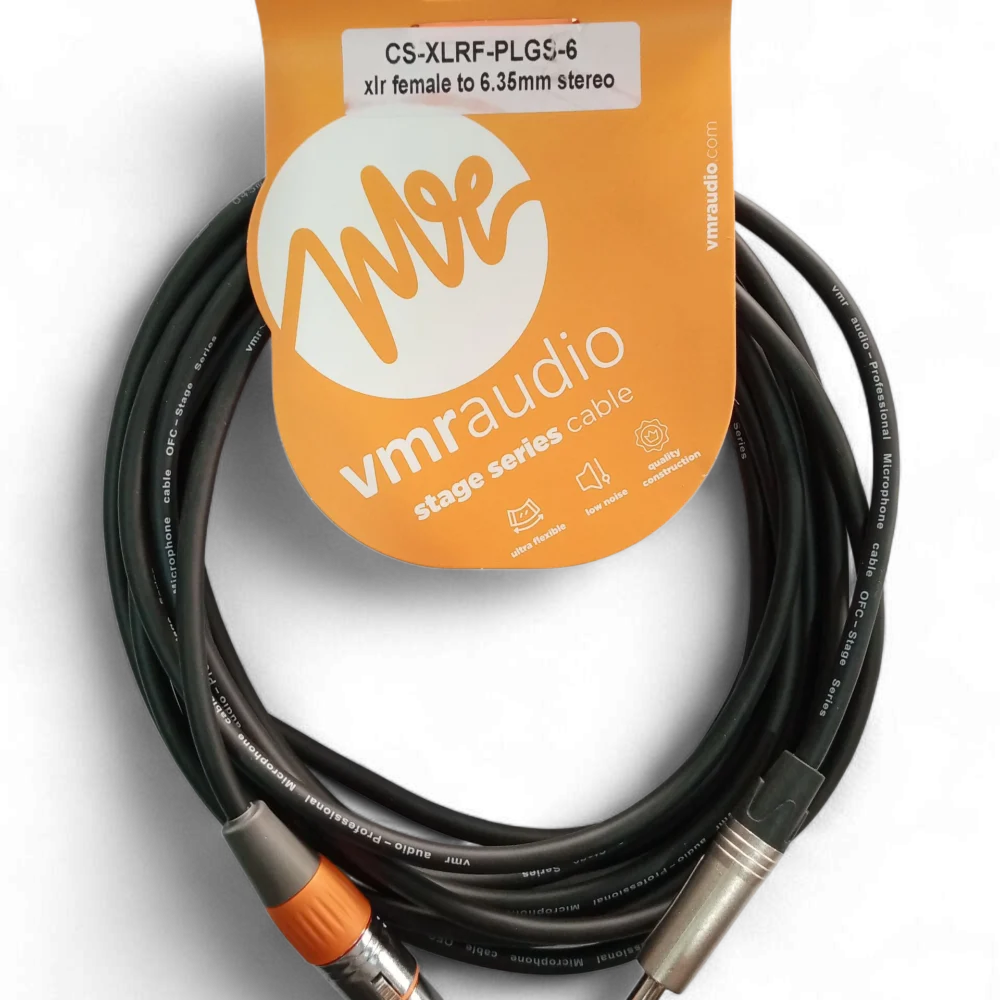 Cable VMR Audio balanceado XLR hembra a plug TRS estéreo 6 metros