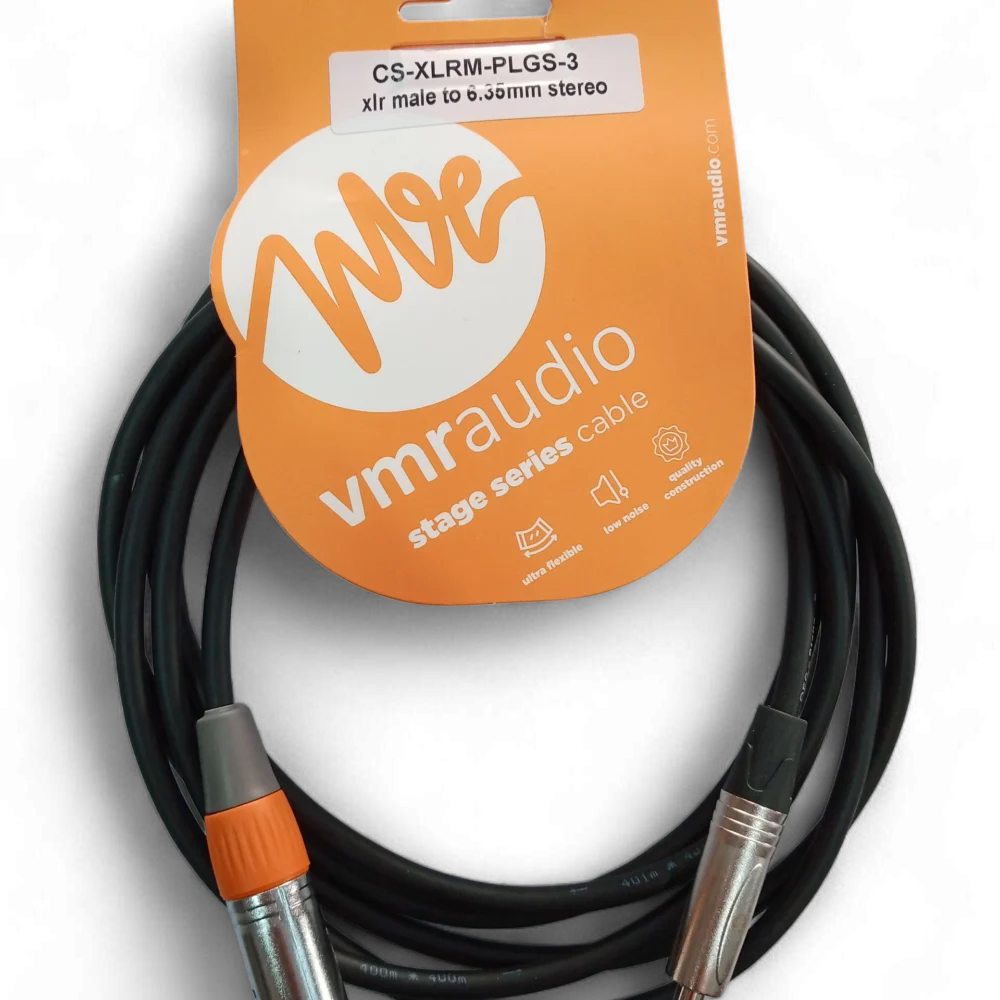 Cable VMR Audio balanceado XLR macho a plug TRS estéreo 3 metros