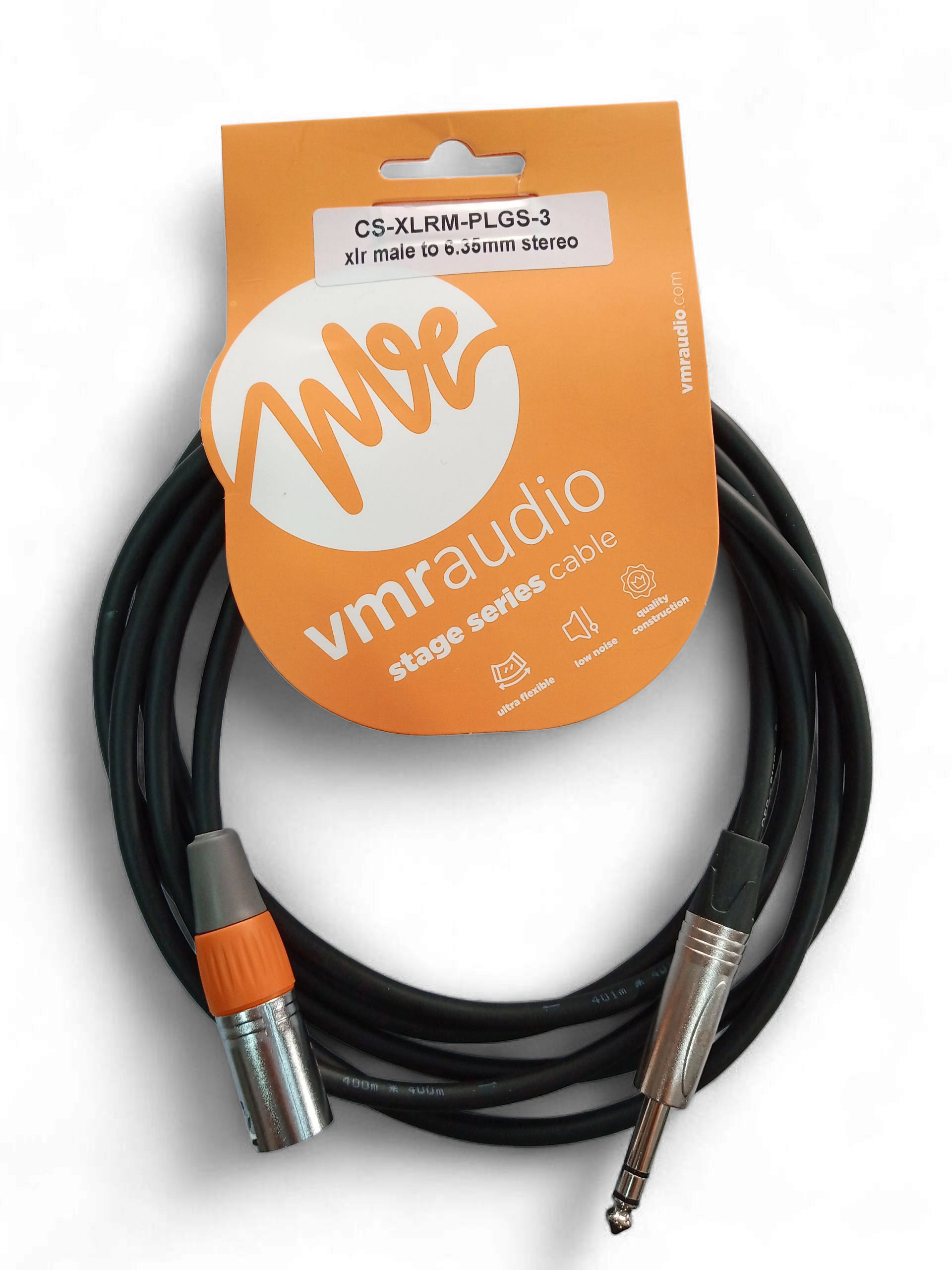Cable VMR Audio balanceado XLR macho a plug TRS estéreo 3 metros
