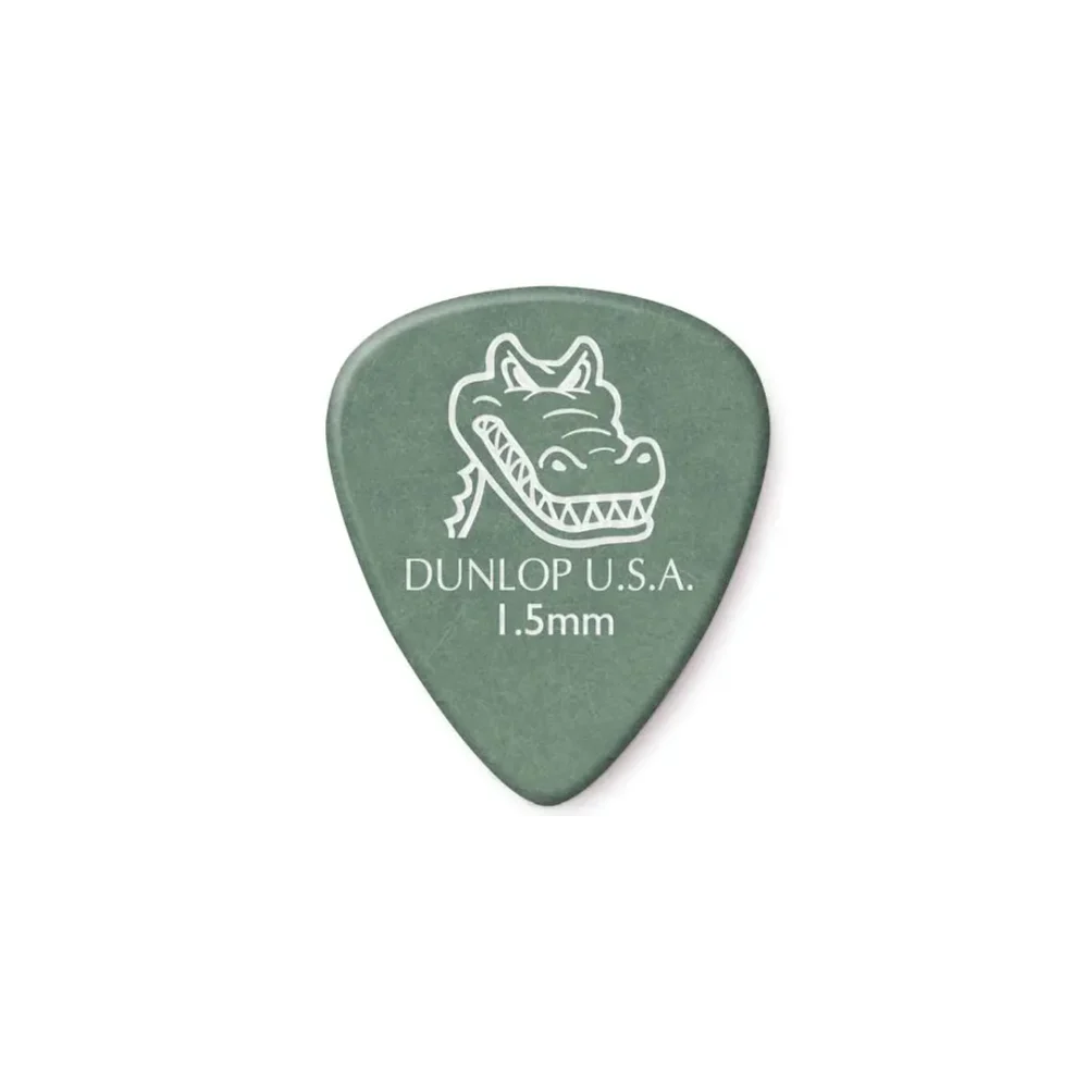 Uñetas Dunlop Gator Grip 1.5mm color verde (pack 12)