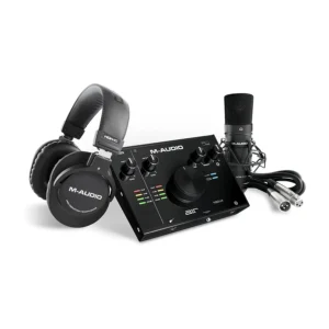 Interfaz de audio M-Audio AIR 192|4 SPro Pack con micrófono Nova Black y audífonos HDH40