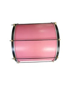 Surdo de madera 16 pulgadas color rosado con herrajes negros