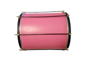 Surdo rosa de madera 14 pulgadas con herrajes negros