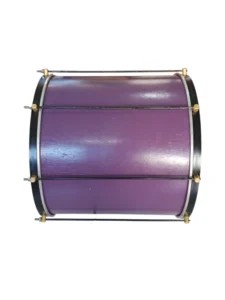 Surdo morado de madera 16 pulgadas con herrajes negros