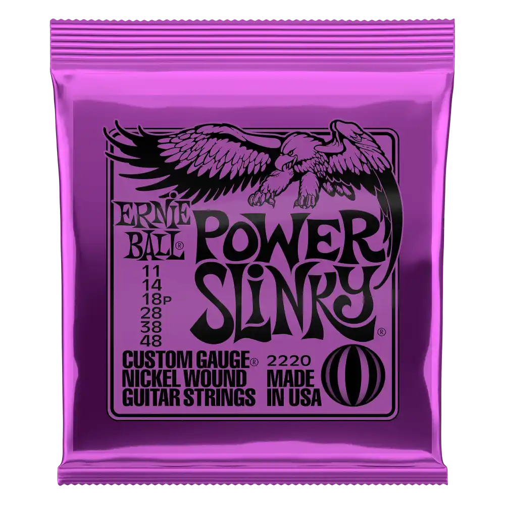 Cuerdas Ernie Ball Power Slinky guitarra eléctrica calibre 011-048