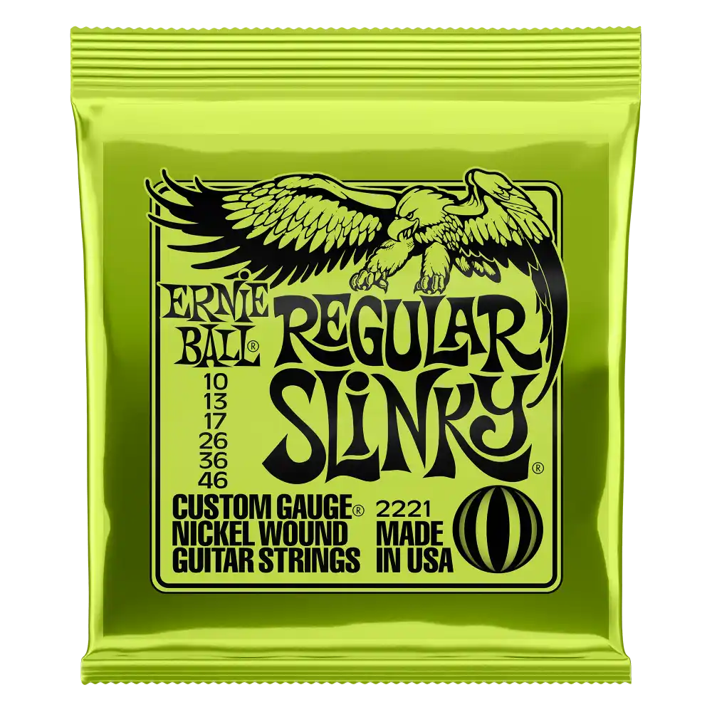 Cuerdas Ernie Ball Regular Slinky guitarra eléctrica calibre 010-046