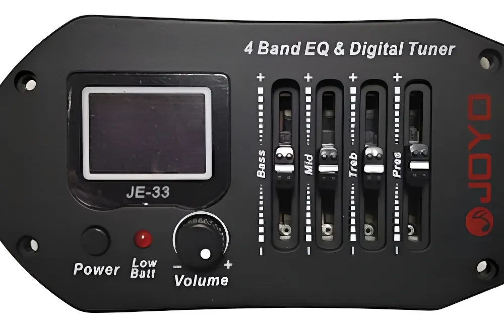 Cápsula Joyo JE-33 con ecualizador 4 bandas y afinador digital