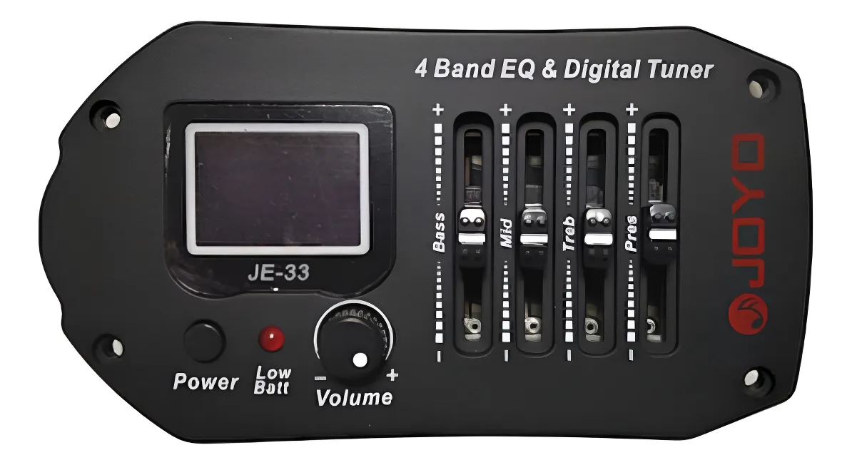 Cápsula Joyo JE-33 con ecualizador 4 bandas y afinador digital