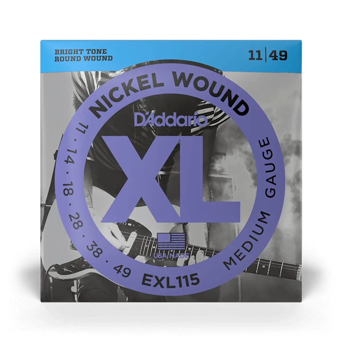 Cuerdas D’Addario EXL115 11–49 para guitarra eléctrica