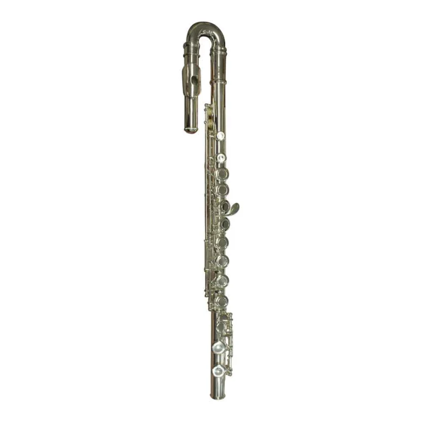 Flauta traversa curva Etinger FLT-61E plateada con estuche