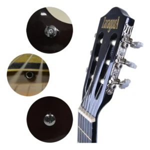 Guitarra clásica Zaragoza de 39 pulgadas color negro con alma