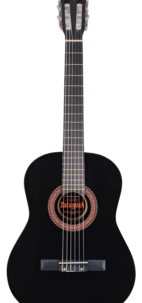 Guitarra clásica Zaragoza de 39 pulgadas color negro con alma