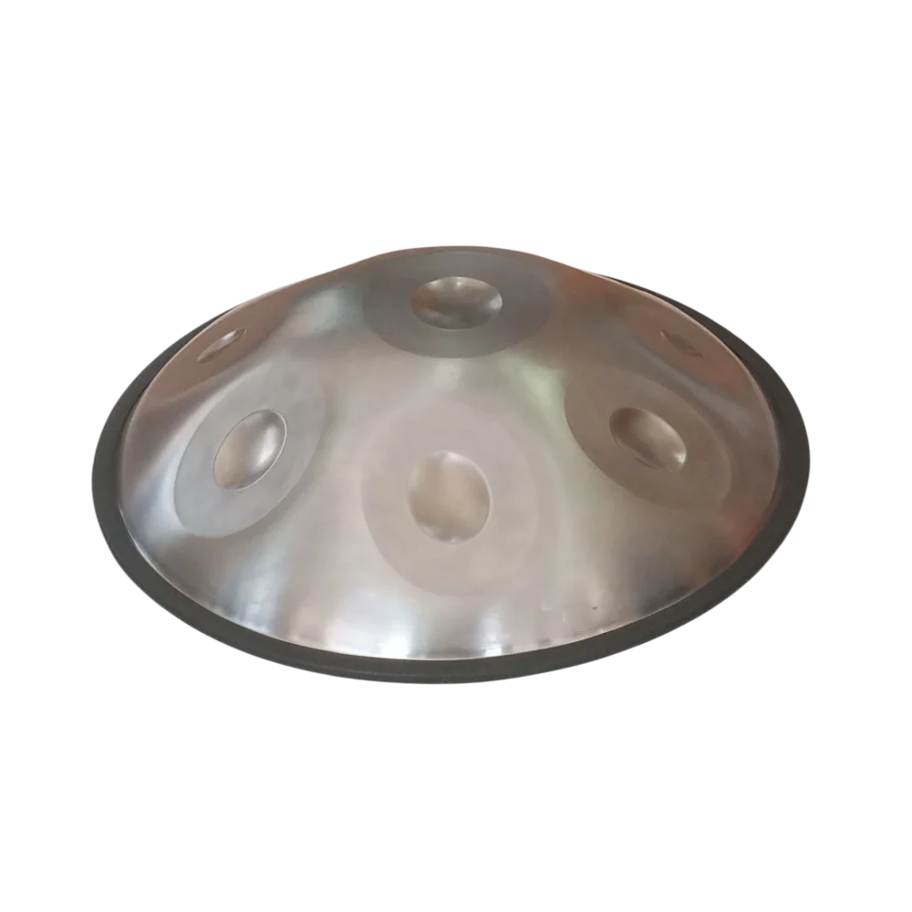 Handpan artesanal 47 cm color metálico escala Mi Romanian Hijaz